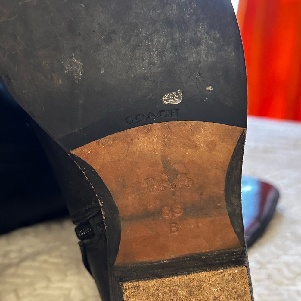 Coach Caroline Swagger Leather Riding Boot - Picture 5 of 7